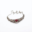 Antikes Silber-Collier mit Karneol – Pforzheim um 1920