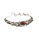 Antikes Silber-Collier mit Karneol – Pforzheim um 1920