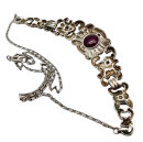 Antikes Silber-Collier mit Karneol – Pforzheim um 1920