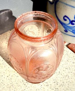 HARIBO Lakritzen Glas  Rosalin Glas Werbeglas 30er Jahre