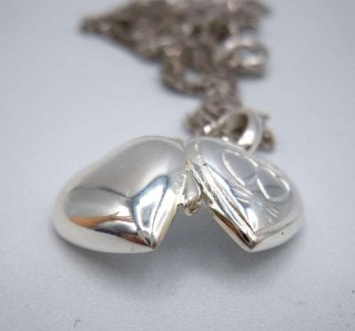 925 Silber Medaillon Miniatur Foto Anhnger  in Herzform an Kette