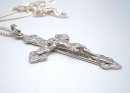 Ungetragenes 925 Silberkreuz Anhänger Jesus mit Kette