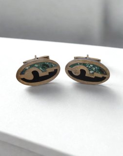 Handgefertigte Manschettenknöpfe aus Sterling Silber – Türkis & Onyx – Mexiko