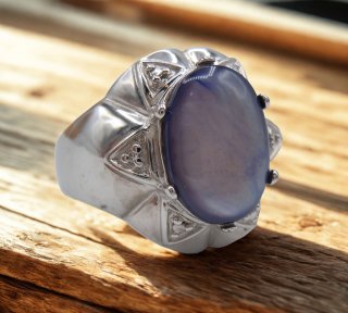 Exklusiver 925 Silberring mit großem Chalcedon – Zeitloser Eyecatcher im eleganten Design