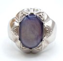 Zeitlos moderner Silber Designer Ring mit Chalcedon RG67