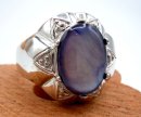 Zeitlos moderner Silber Designer Ring mit Chalcedon RG67