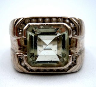 925 Silber Ring mit grnem Amethyst RG 62