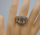 Vintage Mid-Century Silberring um 1950 – Eleganter Ring mit hellgrünem Amethyst