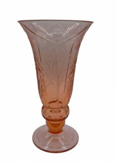 ART DECO Rosalin Glas Vase um 1930