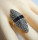 Noblesse Silber Jugendstil Navette Ring mit Markasit + Onyx RG57