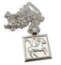 Vintage 925 Silber Sternzeichen Steinbock Anhänger mit 925 Silber Singarpurkette