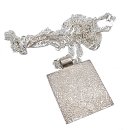 925 Silber Modernist Anhänger mit Blauem Achat – Einzigartiges Conversation Piece