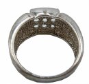 Tolles 925 Silber Schmuckstück - Modernist Ring mit Aquamarinen RG63