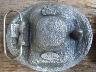 Vintage Buckle Grtelschnalle America Veteran 80er Jahre