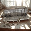 Antike 800er Silber Ketten-Abendtasche – Edle,...