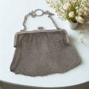 Antike 800er Silber Ketten-Abendtasche – Edle,...