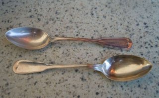 2 x 800er Silber Kaffeelöffel von Wilkens 75 Jahre Jacobs Kaffee - Augsb. Faden