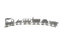 Zug aus Zinn Flachfiguren Selleriebahn Großenhain...