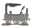 Zug aus Zinn Flachfiguren Selleriebahn Großenhain Wilke um 1900