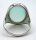 925 Silber Ring mit grünem Aquamarin Cabochon RG67