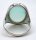 925 Silber Ring mit grünem Aquamarin Cabochon RG67