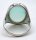 925 Silber Ring mit grünem Aquamarin Cabochon RG67