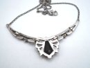 Jugendstil Collier aus 925 Silber mit Onyx & Markasit – Filigrane Handarbeit
