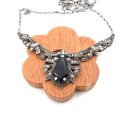 Jugendstil Traum Collier mit Onyx und Markasiten