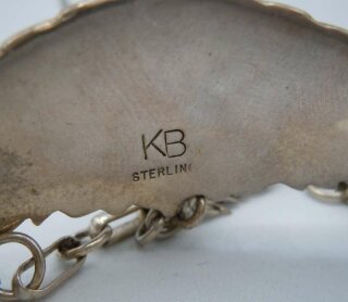Sterling Silber Slave Armband mit Kingsman Türkisen - USA 80er