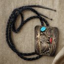 Vintage Navajo Bolotie aus 925 Sterling Silber –...