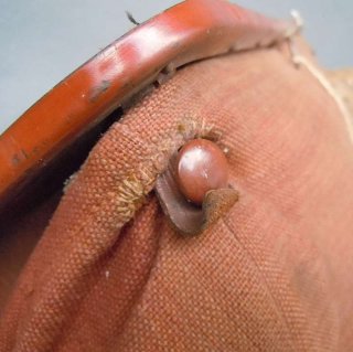 Antike Arzttasche Hebammentasche Leder mit Stoffberzug - sehr selten