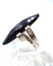 Vintage 925 Silber Ring mit facetiertem Blaufluss