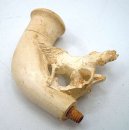 Meerschaumpfeife antik im Etui Pferd