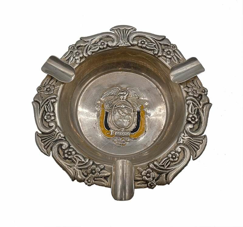 Antiker 925 Silber Aschenbecher aus Ecuador, 59,00 €