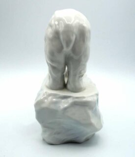 Porzellan Figur Royal Dux Bohemia  Eisbär weiß auf Eisscholle