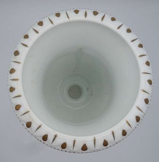 Vintage Amphorenvase Blumenvase  Pokalvase mit Blumendekor