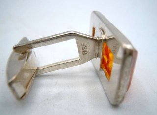 Modernist Bernstein Manschettenknpfe in 925 Silber um 1960