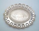 Art Déco Butterdose aus EPNS Silber & Glas – 1930er