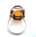 835 Silber Ring mit Bernstein ART DECO RG 57 aus den 30ern