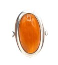 835 Silber Ring mit Butterscotch Bernstein ART DECO RG 57...