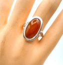 835 Silber Ring mit Butterscotch Bernstein ART DECO RG 57 aus den 30ern