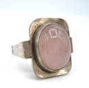 935 Silber Ring mit Rosenquarz RG 57 aus den 70ern