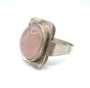 935 Silber Ring mit Rosenquarz RG 57 aus den 70ern