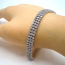 Wunderschönes 925 Silber Tennisarmband mit 198...