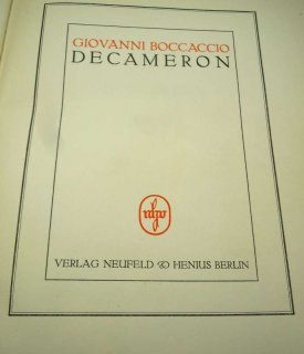 Giovanni Boccaccios Decameron von 1924 in 2 Bnden illustriert