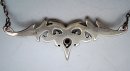 Vintage 925 Sterling Silber Collier mit Granat im Jugendstil (1)