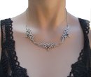 Vintage 925 Sterling Silber Collier mit Granat im...
