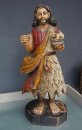 Antike Holzfigur Johannes der Täufer aus Massivholz – 19. Jh