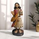 Beeindruckende geschnitzte Holzstatue „Johannes der...