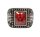 Vintage schwerer Ring mit rotem Zirkon - Statementring  RG67